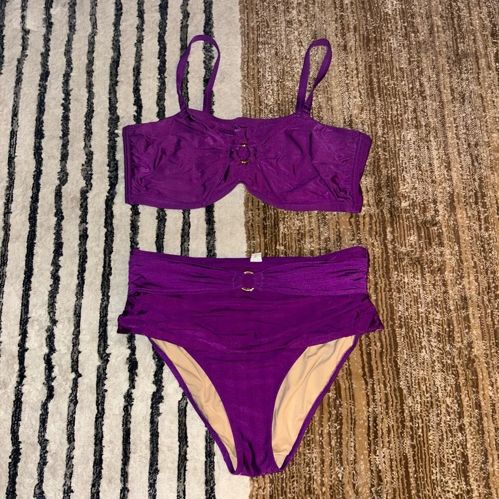 Pour moi Samoa purple bikini top 38F/100F - Picture 6 of 9